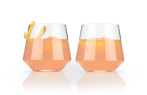 Angled Crystal Cocktail Tumblers