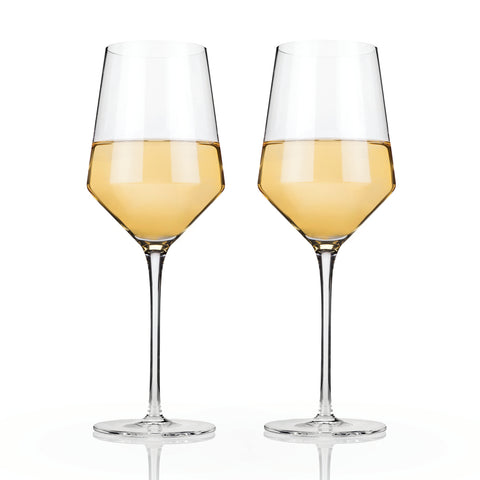 angled chardonnay glasses 