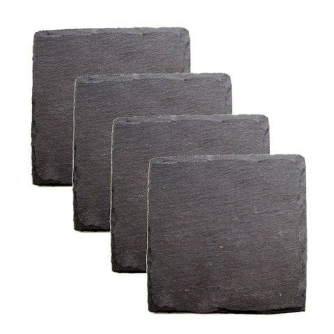 set of four slate coasters