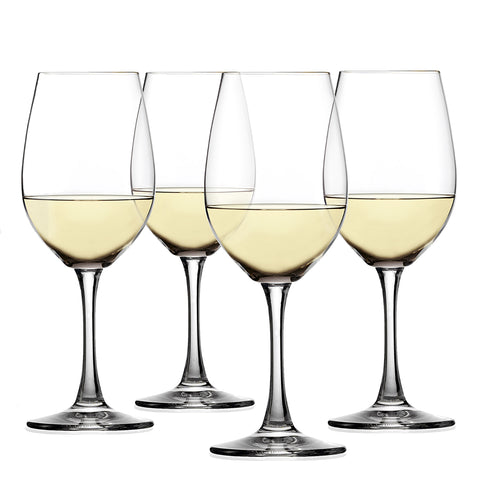 set of 4 white wine glasses